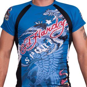 Ed Hardy Mens Eagle Mesh Crew Sport T-Shirt